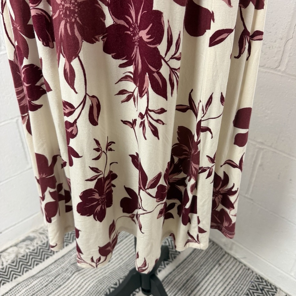 Torrid Super Soft Knit Dress Plus Size 1X Floral Soft Stretch Tropical Romantic - Picture 5 of 12